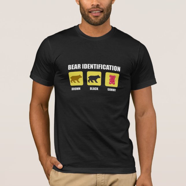 Bear Identification Funny T-Shirt (Front)