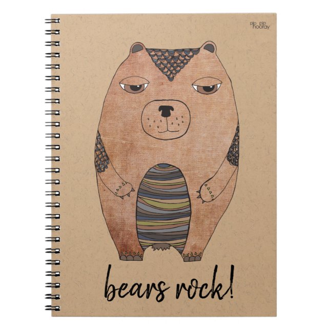 Bear Illustration Back to School Office Notebook (Front)