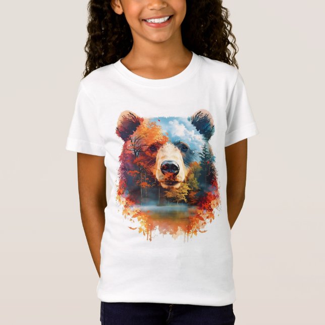 Bear in an Autumn Forest T-Shirt (Front)