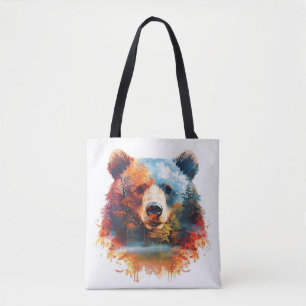 Bear in an Autumn Forest Tote Bag