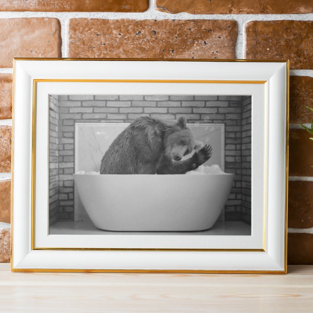 Bear  in Bathtub Bubble bath Animal  Poster (Creator Uploaded)