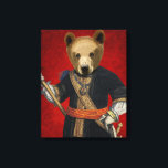 Bear in Blue Robes Canvas Print<br><div class="desc">Animals & Nature</div>