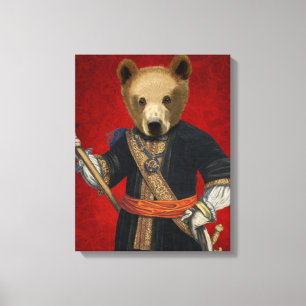 Bear in Blue Robes Canvas Print