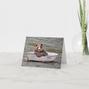 bear in dinghy card