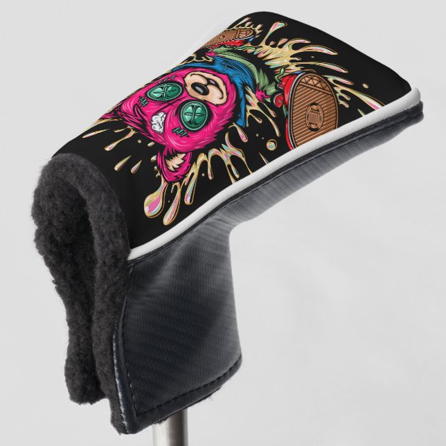 Bear In Honey Golf Head Cover (3/4 Front)