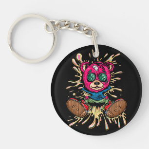 Bear In Honey Key Ring