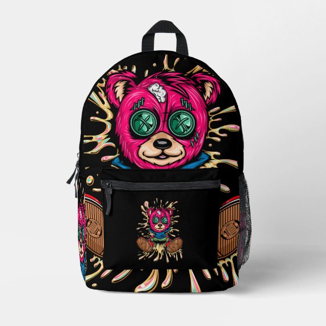 Bear In Honey Printed Backpack (Front)