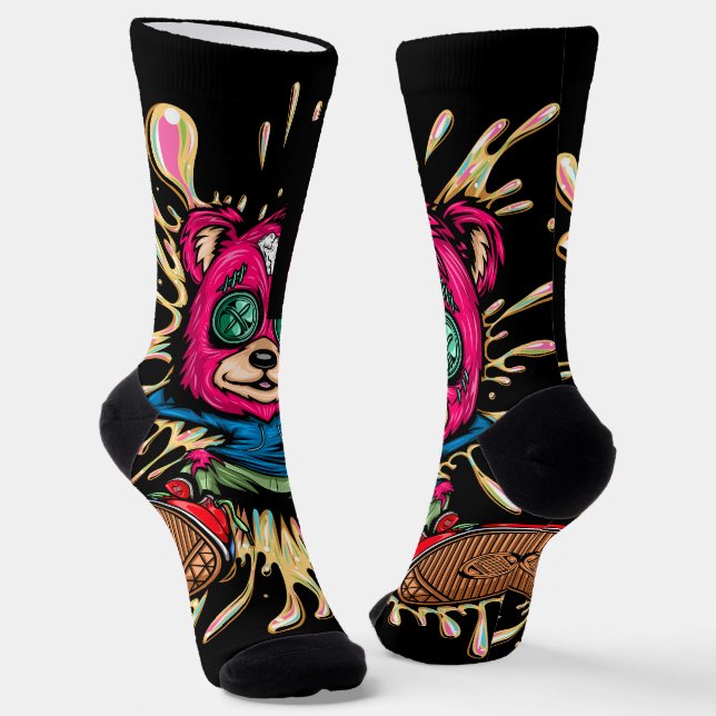Bear In Honey Socks (Angled)