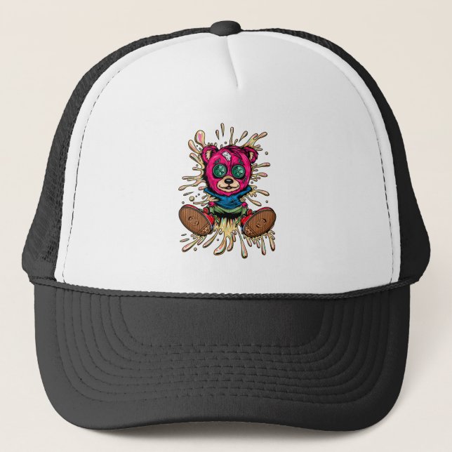Bear In Honey Trucker Hat (Front)