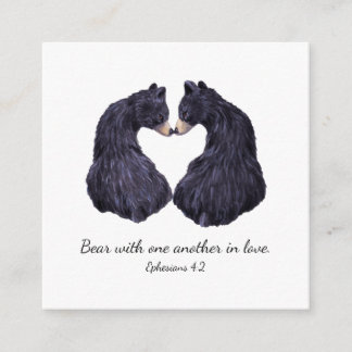 Bear in Love Scripture Card
