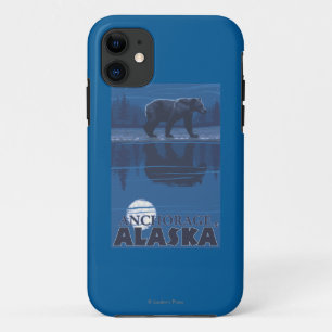 Bear in Moonlight - Anchorage, Alaska Case-Mate iPhone Case