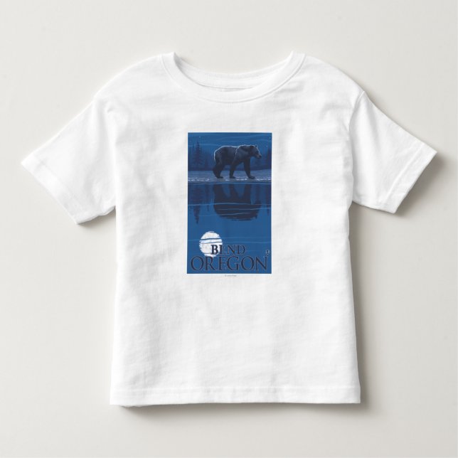 Bear in Moonlight - Bend, Oregon Toddler T-Shirt (Front)