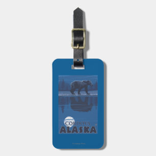 Bear in Moonlight - Cordova, Alaska Luggage Tag