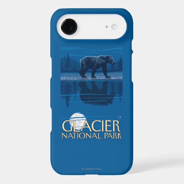 Bear in Moonlight - Glacier National Park, MT Case-Mate iPhone Case (Back)