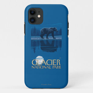 Bear in Moonlight - Glacier National Park, MT Case-Mate iPhone Case