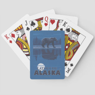 Bear in Moonlight - Latouche, Alaska Playing Cards