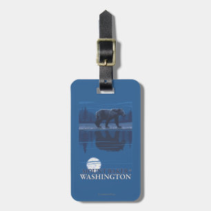 Bear in Moonlight - Mount Baker, Washington Luggage Tag