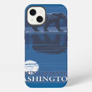 Bear in Moonlight - Mount Rainier, Washington iPhone 13 Case