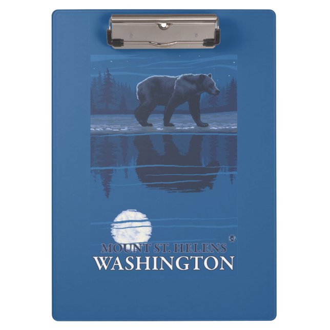 Bear in Moonlight - Mount St. Helens, Clipboard (Front)