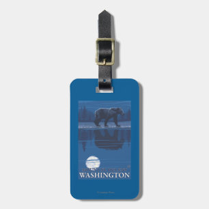 Bear in Moonlight - Mount St. Helens, Luggage Tag