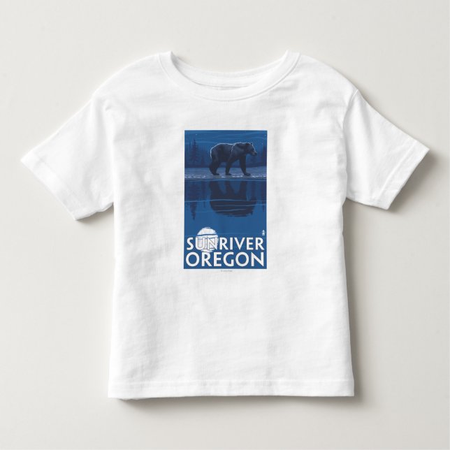 Bear in Moonlight - Sun River, Oregon Toddler T-Shirt (Front)