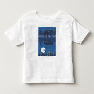 Bear in Moonlight - Valdez, Alaska Toddler T-Shirt