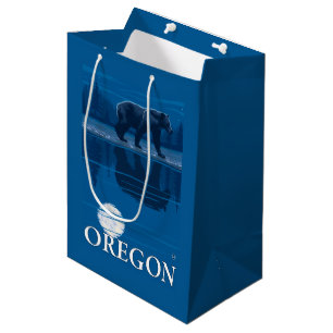 Bear in Moonlight- Vintage Travel Poster Medium Gift Bag