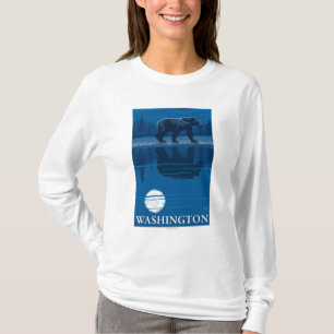 Bear in Moonlight - Washington T-Shirt