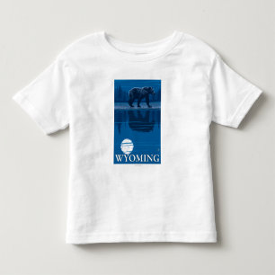 Bear in Moonlight - Wyoming Toddler T-Shirt