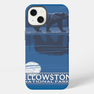 Bear in Moonlight - Yellowstone National Park iPhone 13 Case