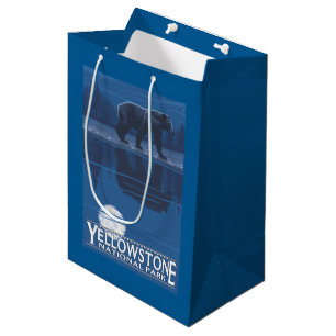 Bear in Moonlight - Yellowstone National Park Medium Gift Bag