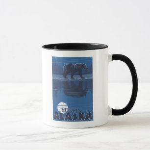 Bear in Moonlight - Yukon, Alaska Mug