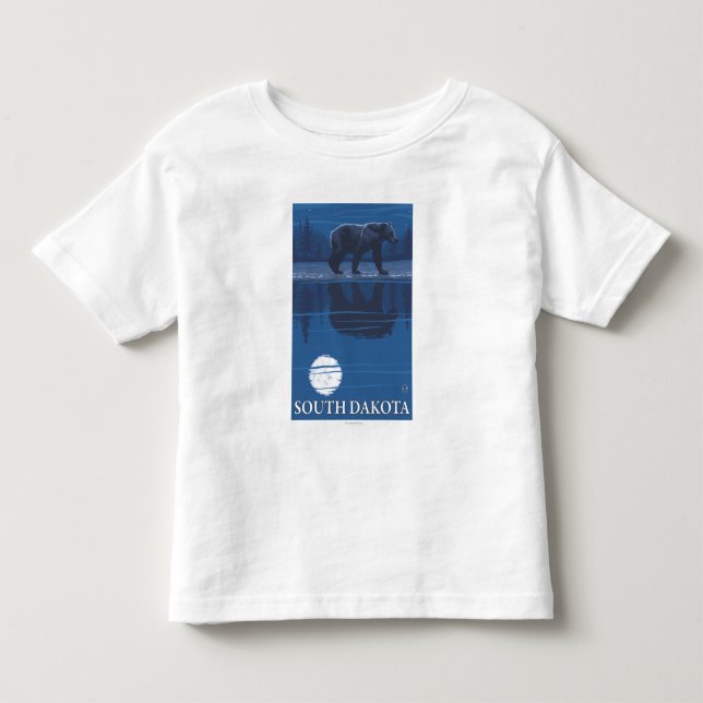 Bear in MoonlightSouth Dakota Toddler T-Shirt (Front)
