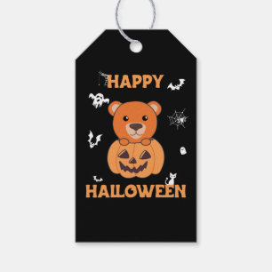 Bear In Pumpkin Sweet Bears Happy Halloween Gift T Tags