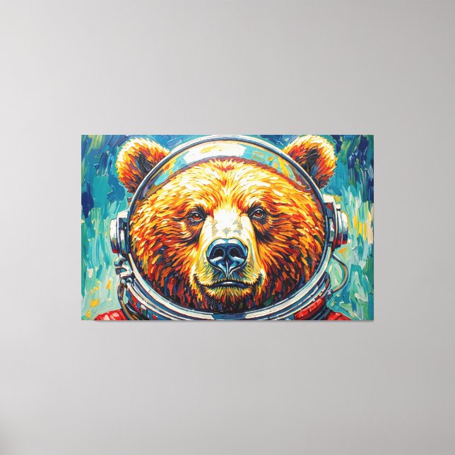 BEAR IN SPACE-3 CANVAS PRINT (Front)