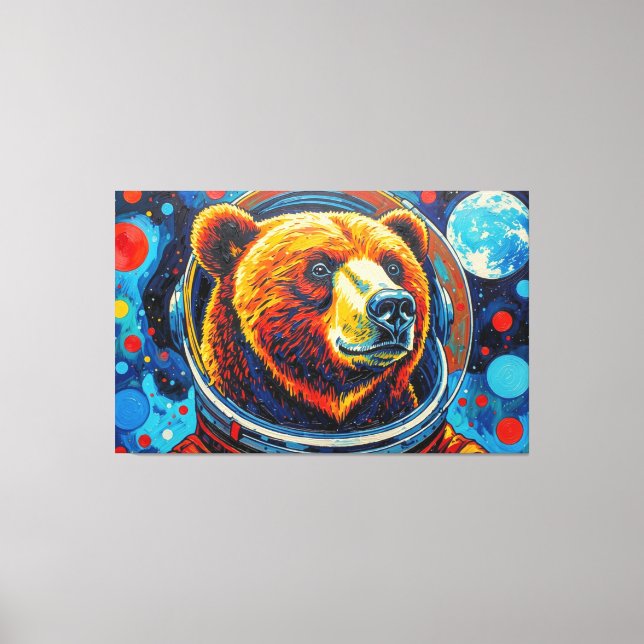 BEAR IN SPACE-4 CANVAS PRINT (Front)