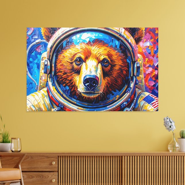 BEAR IN SPACE-6 CANVAS PRINT (Insitu(LivingRoom))
