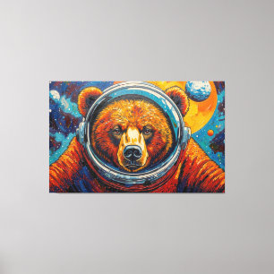BEAR IN SPACE CANVAS PRINT