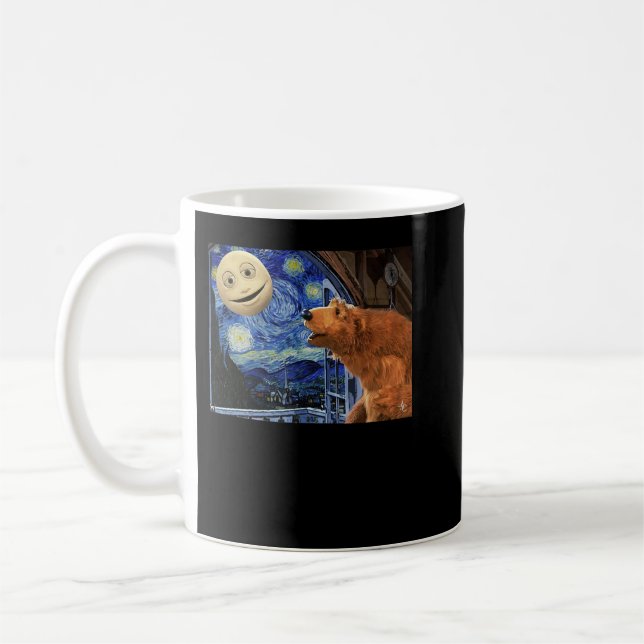 Bear in the big blue house with Starry night Class Coffee Mug (Left)