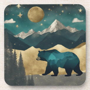 Bear in the Moonlight Design Coaster