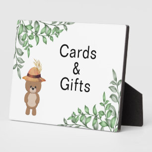 Bear in the Wood Cards and Gifts Baby Shower Plaque