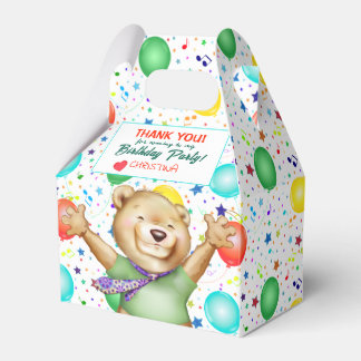 Bear in Tie Cute Animal Kids Birthday Favour Box