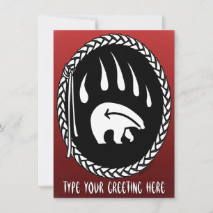 Bear Invitations Personalised Tribal Bears Card