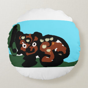 Bear joy round cushion