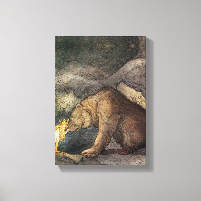 Bear Kiss Canvas Print (Front)