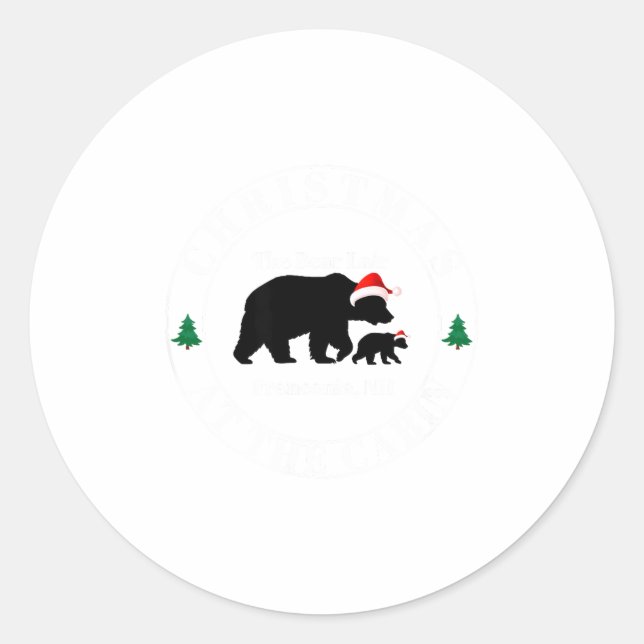 Bear Lair New Hampshire Christmas  Classic Round Sticker (Front)