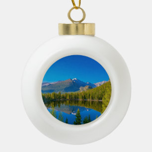 Bear Lake at Rocky Mountain National Park Ceramic Ball Christmas Ornament