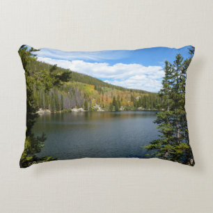 Bear Lake at Rocky Mountain National Park Decorative Cushion