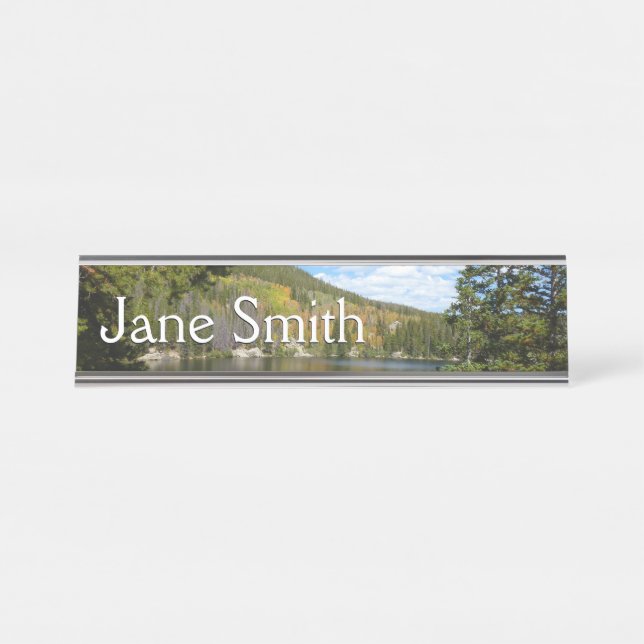 Bear Lake at Rocky Mountain National Park Desk Name Plate (Front)