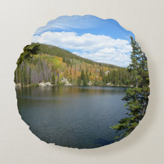 Bear Lake at Rocky Mountain National Park Round Cushion